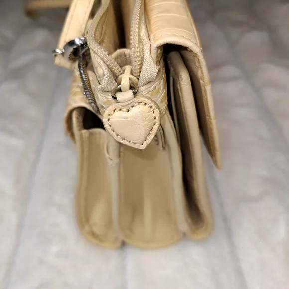 Brighton Cream Textured Crossbody Bag with Gold Accents - Picture 8 of 9